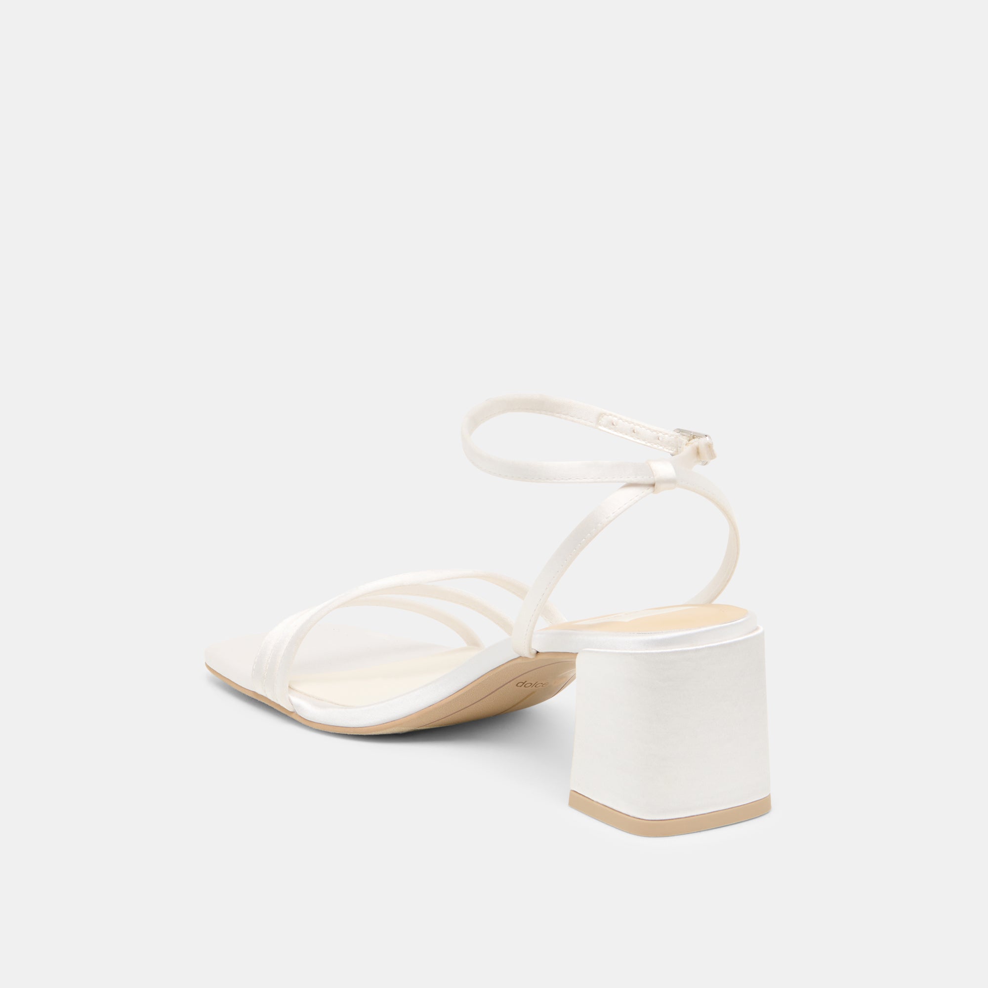 YSABEL HEELS TRUE WHITE SATIN - view 7