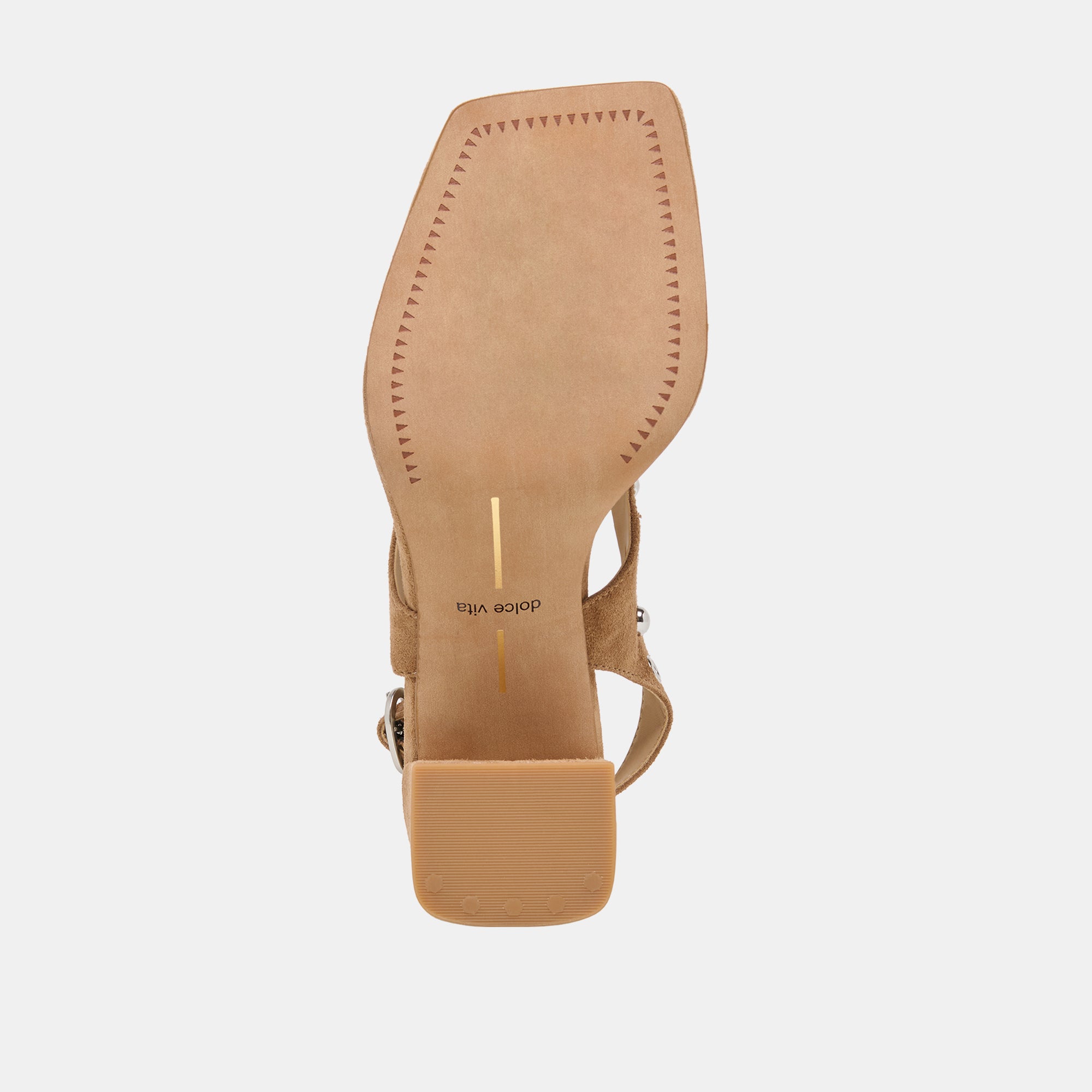 YVES STUD HEELS LT BROWN SUEDE - view 11