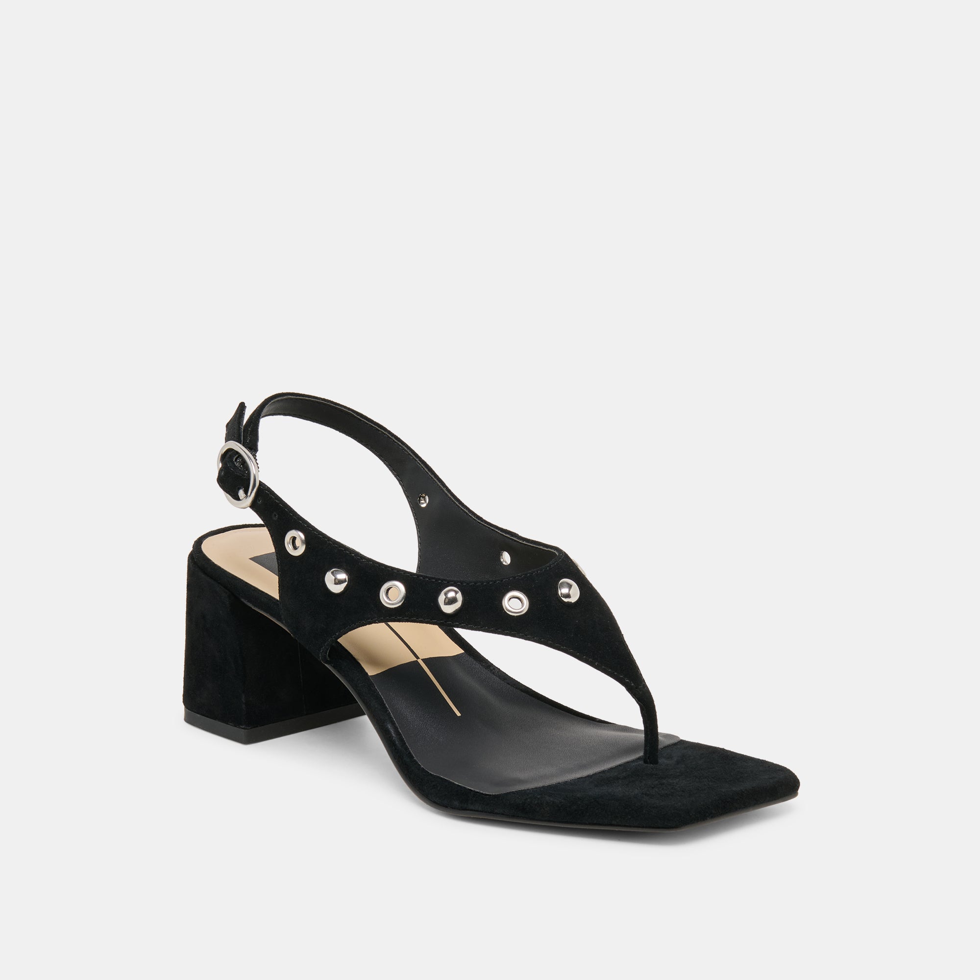 YVES STUD HEELS ONYX SUEDE - view 2