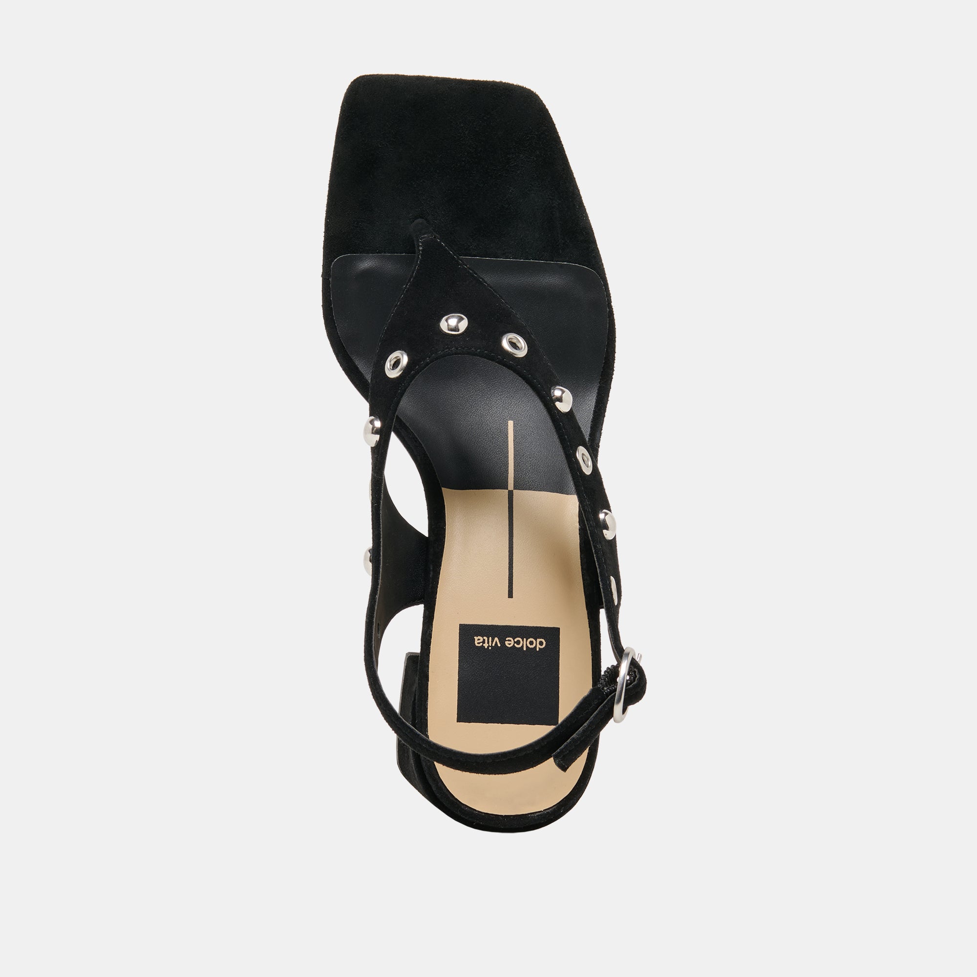 YVES STUD HEELS ONYX SUEDE - view 8