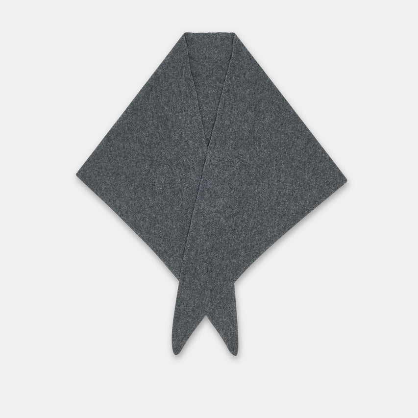 Triangle Dark Heather Grey Wool Scarf | Dolce Vita