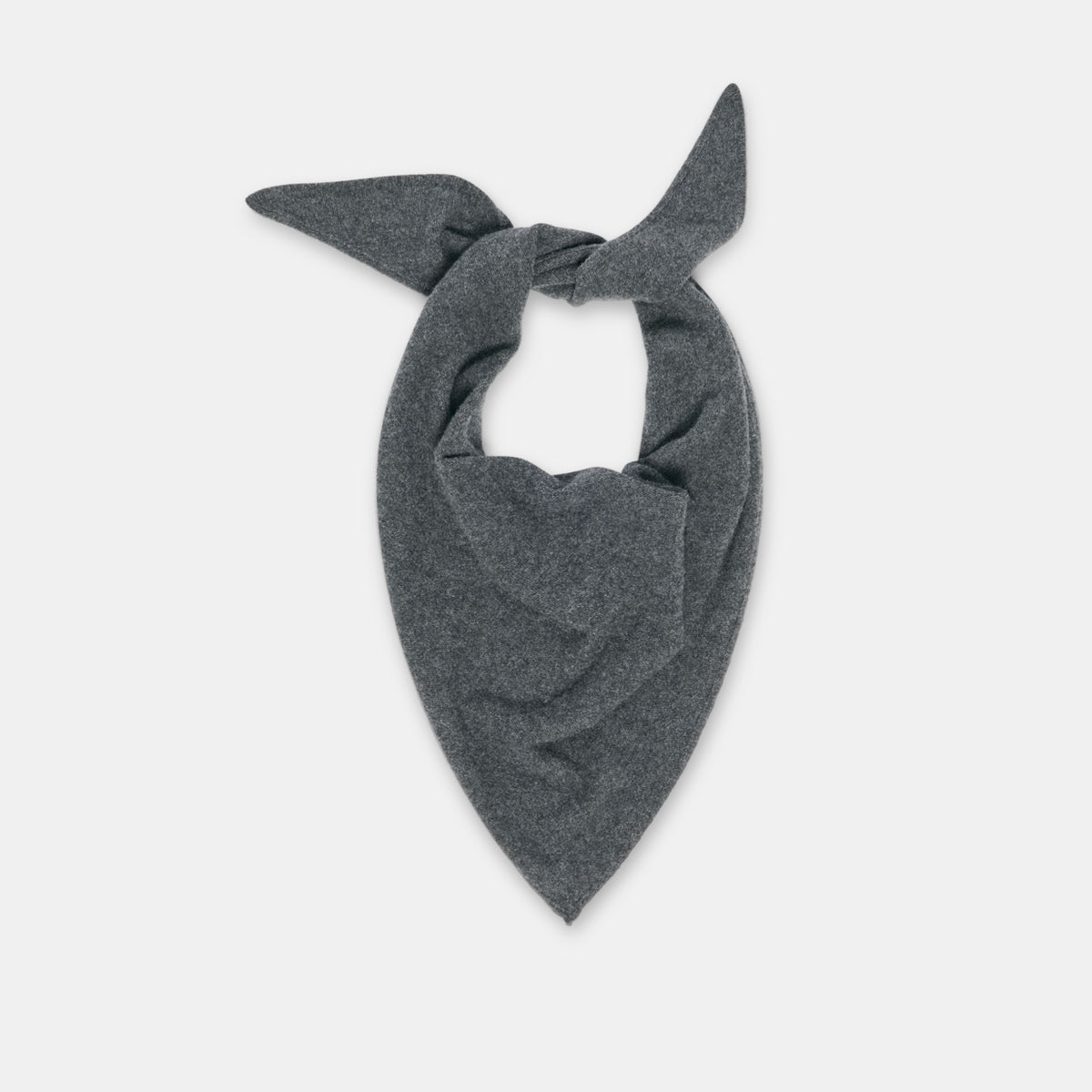TRIANGLE SCARF DARK HEATHER GREY - view 4