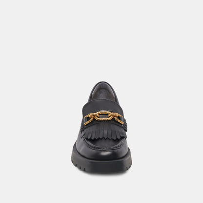 ERNA FLATS BLACK LEATHER