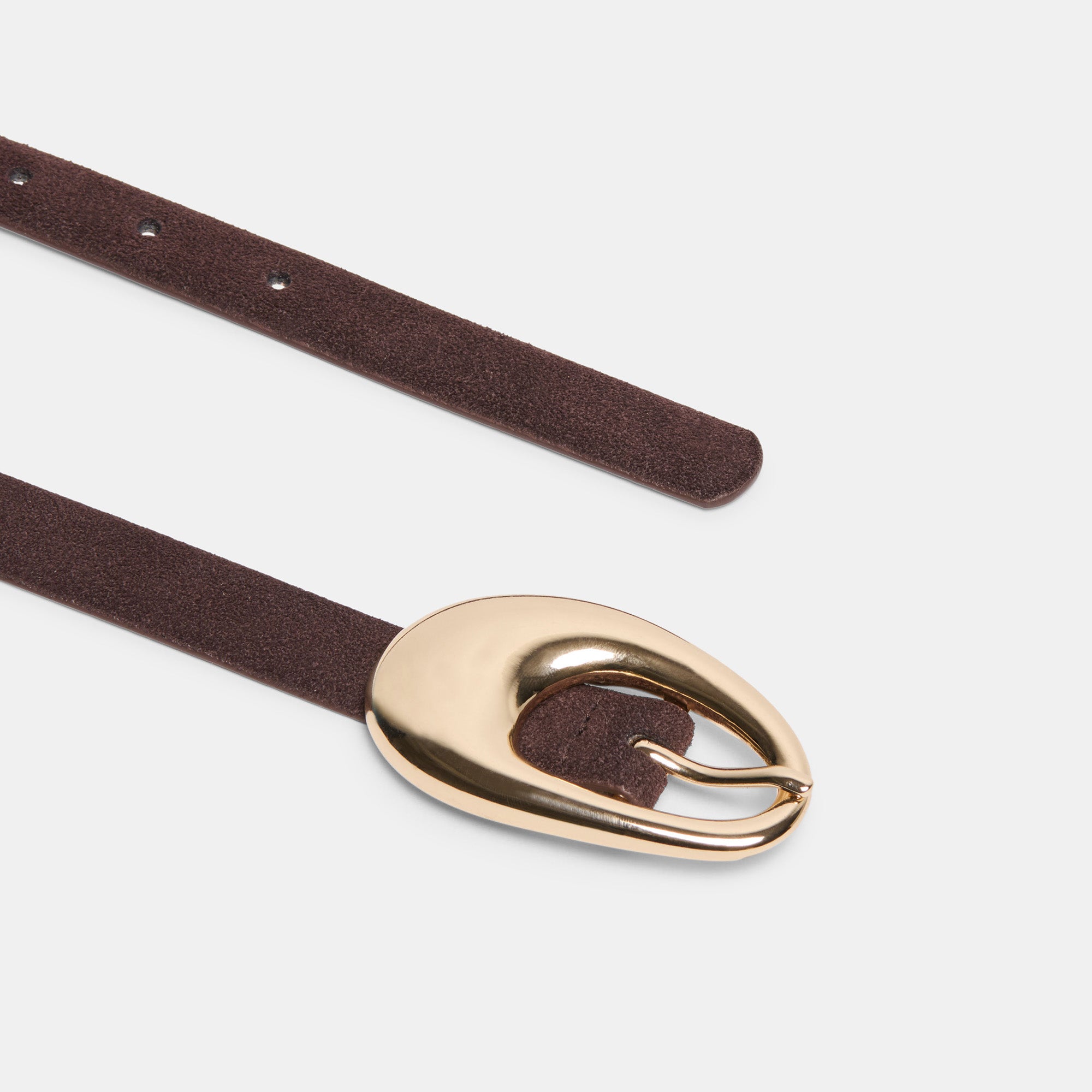 ORGANIC OVAL BUCKLE BELT MAHOGANY GOLD - view 5