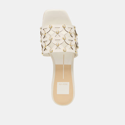 BERRIT SANDALS WHITE LEATHER