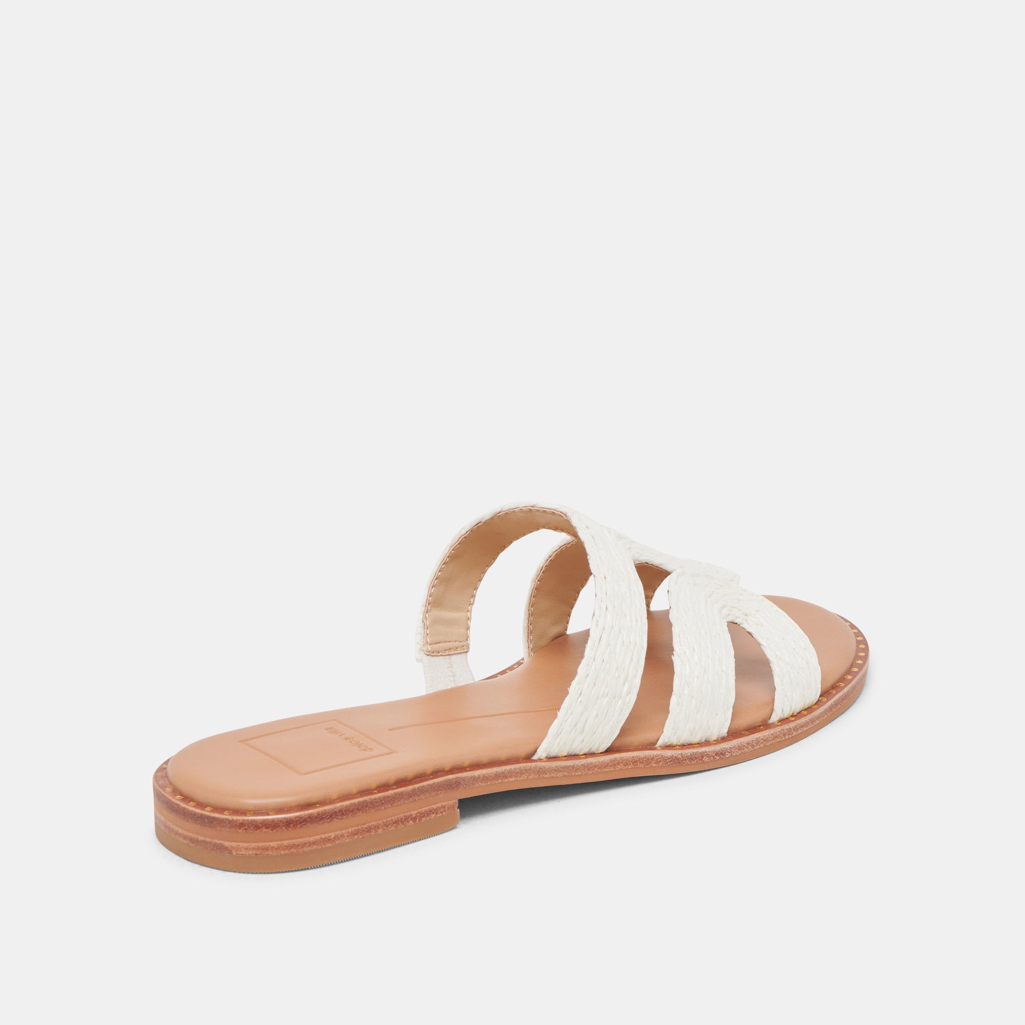 EMON WIDE SANDALS WHITE RAFFIA - view 3