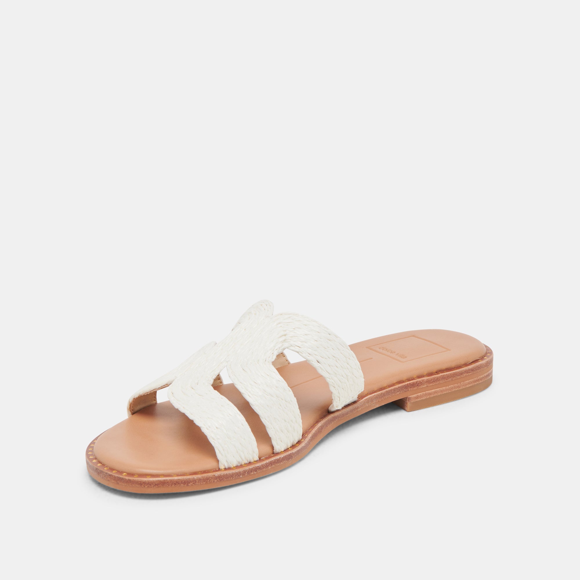 EMON WIDE SANDALS WHITE RAFFIA - view 4
