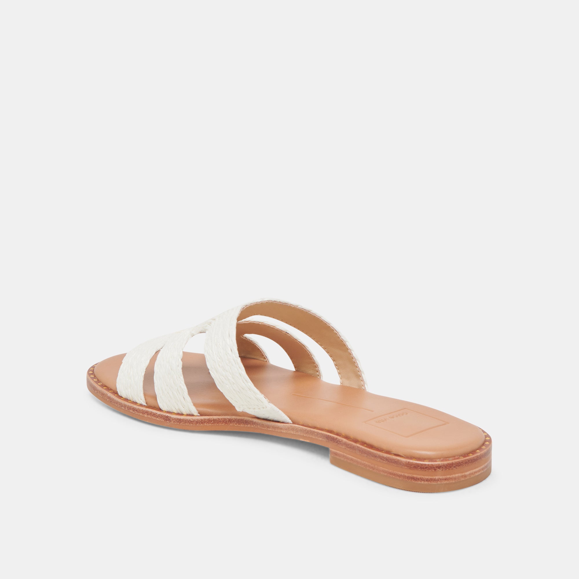 EMON WIDE SANDALS WHITE RAFFIA - view 5