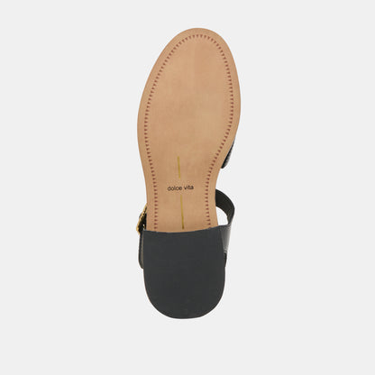 HOLIS SANDALS BLACK LEATHER