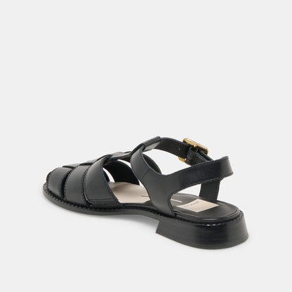 HOLIS SANDALS BLACK LEATHER