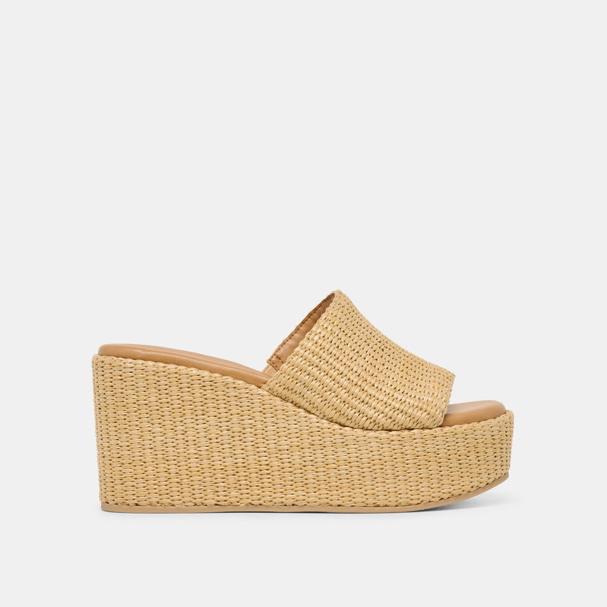 Joclyn Lt Natural Raffia Wedges | Dolce Vita