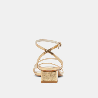KARLOS WIDE SANDALS GOLD METALLIC STELLA