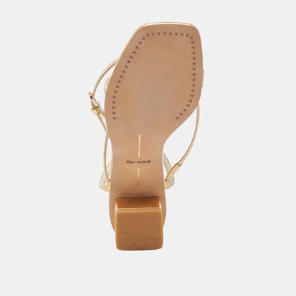 KARLOS WIDE SANDALS GOLD METALLIC STELLA