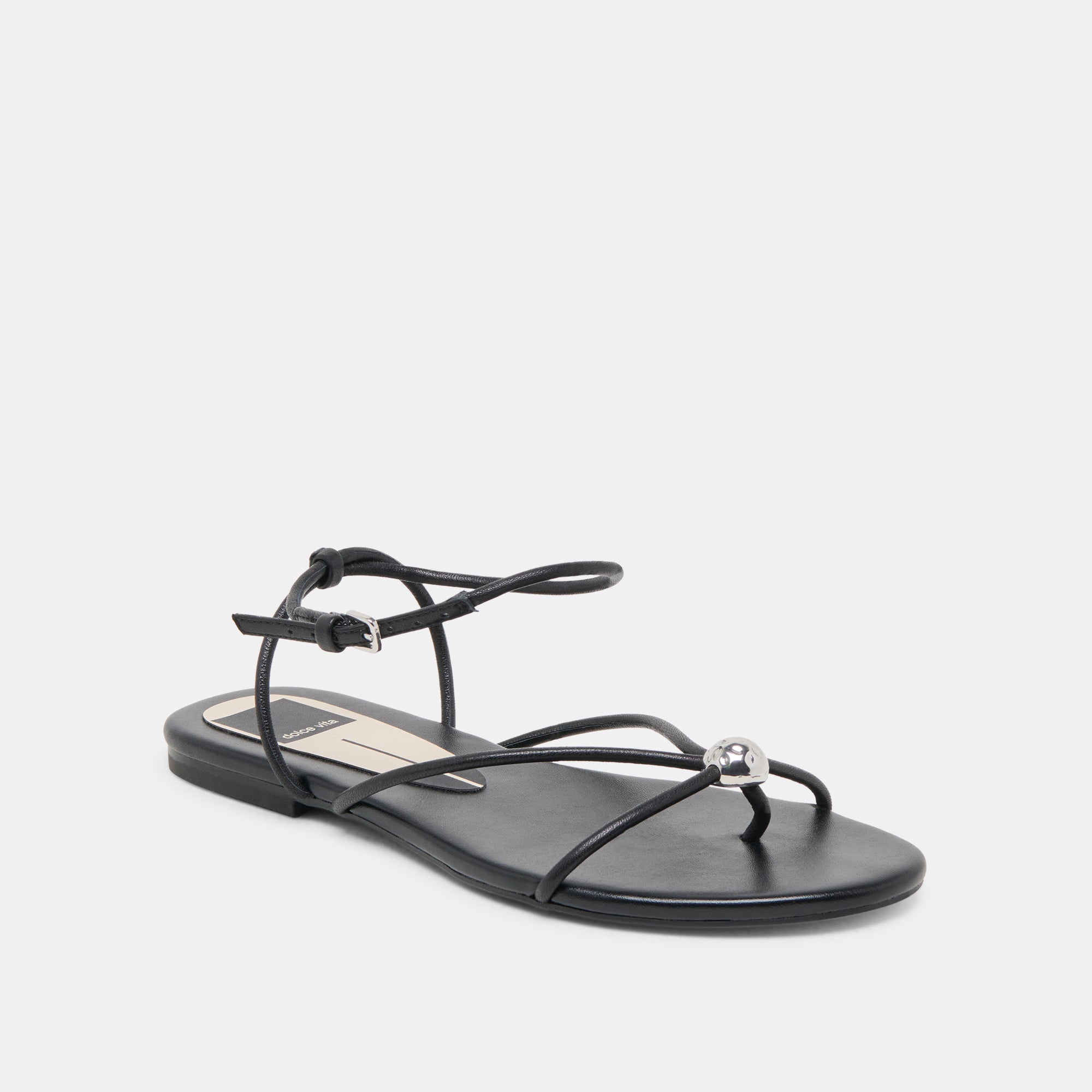 KENLEY SANDALS BLACK LEATHER