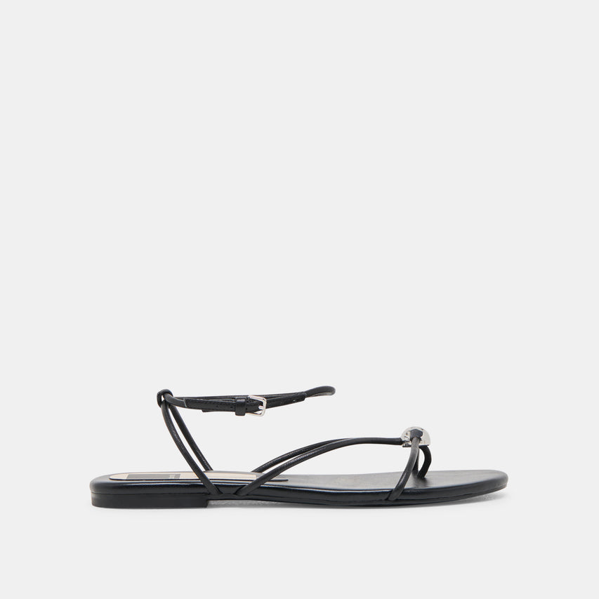 KENLEY SANDALS BLACK LEATHER