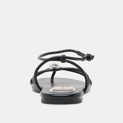 KENLEY SANDALS BLACK LEATHER
