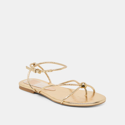 KENLEY SANDALS GOLD LEATHER