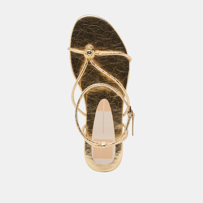 KENLEY SANDALS GOLD LEATHER