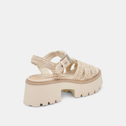 LATICE SANDALS OATMEAL KNIT