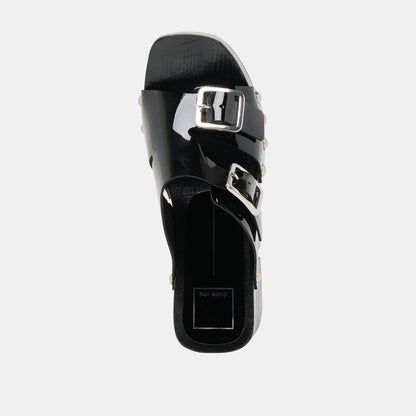 MELODY HEELS BLACK LEATHER