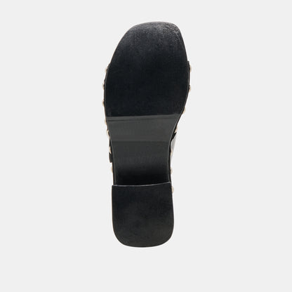 MELODY HEELS BLACK LEATHER