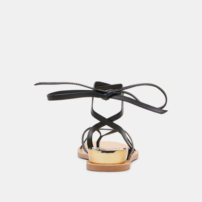 RUDIE SANDALS BLACK LEATHER