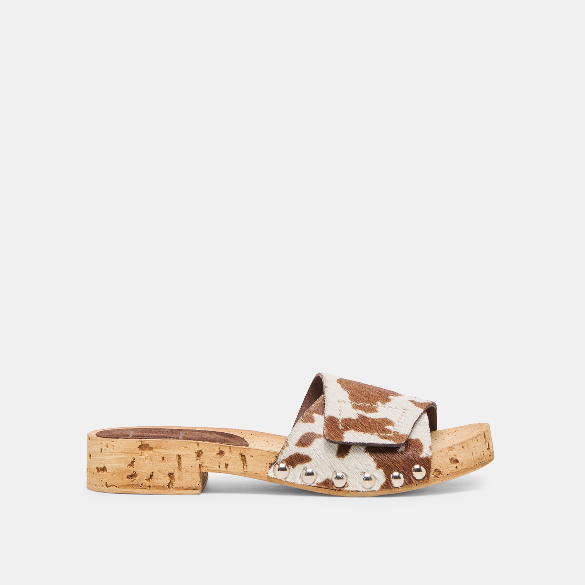 Sandy Cocoa Taurus Calf Hair Sandals | Dolce Vita