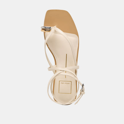 TYRICE SANDALS BONE LEATHER