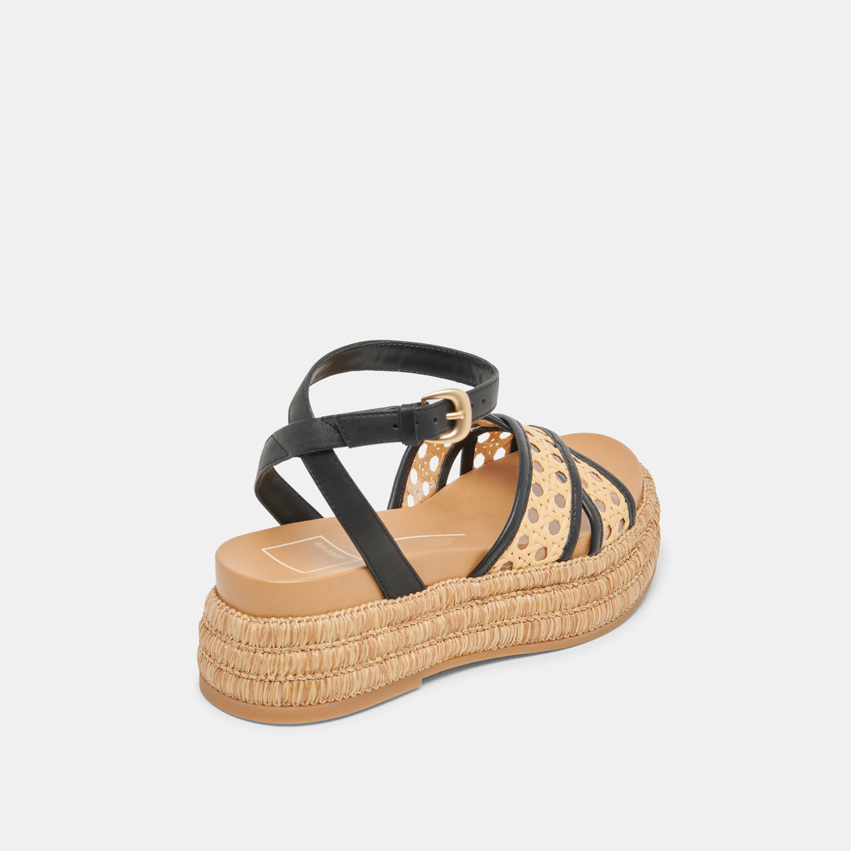 WRILEY SANDALS BLACK WOVEN RAFFIA - view 4