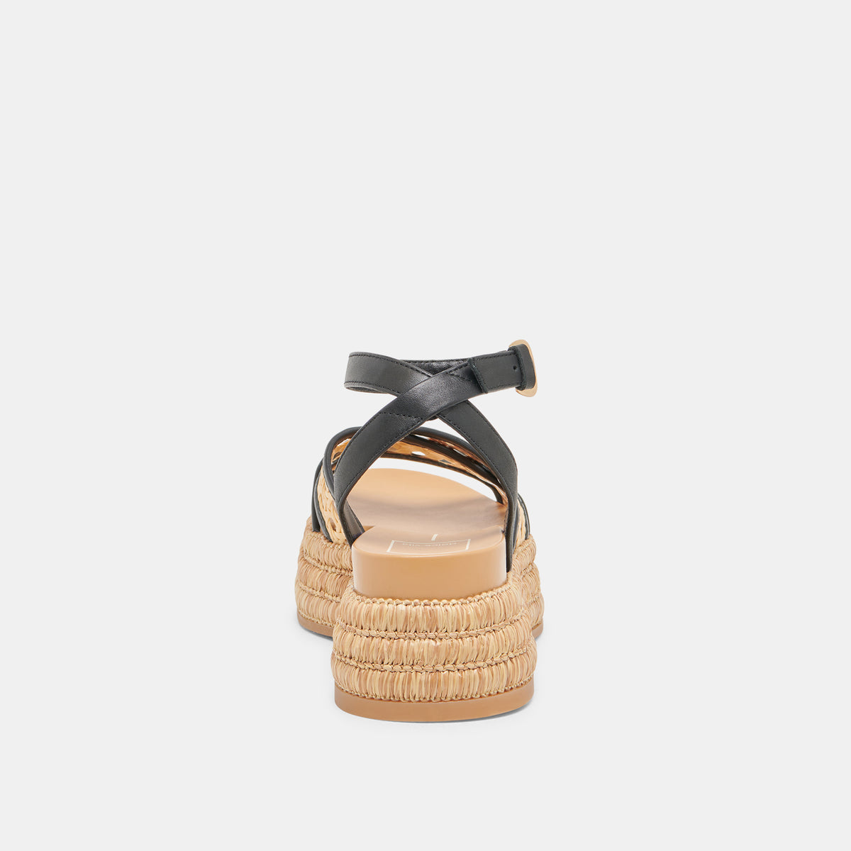 WRILEY SANDALS BLACK WOVEN RAFFIA - view 8