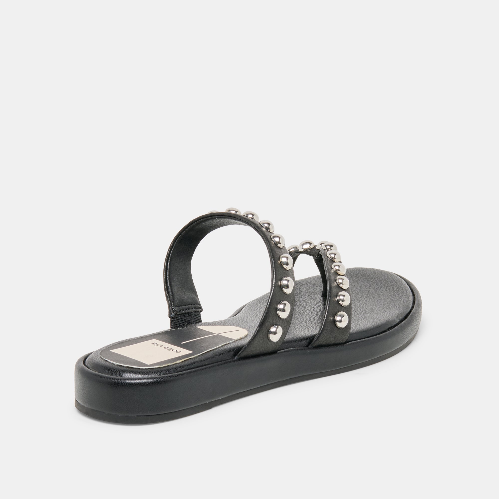 AMARY STUD SANDALS BLACK LEATHER - view 5
