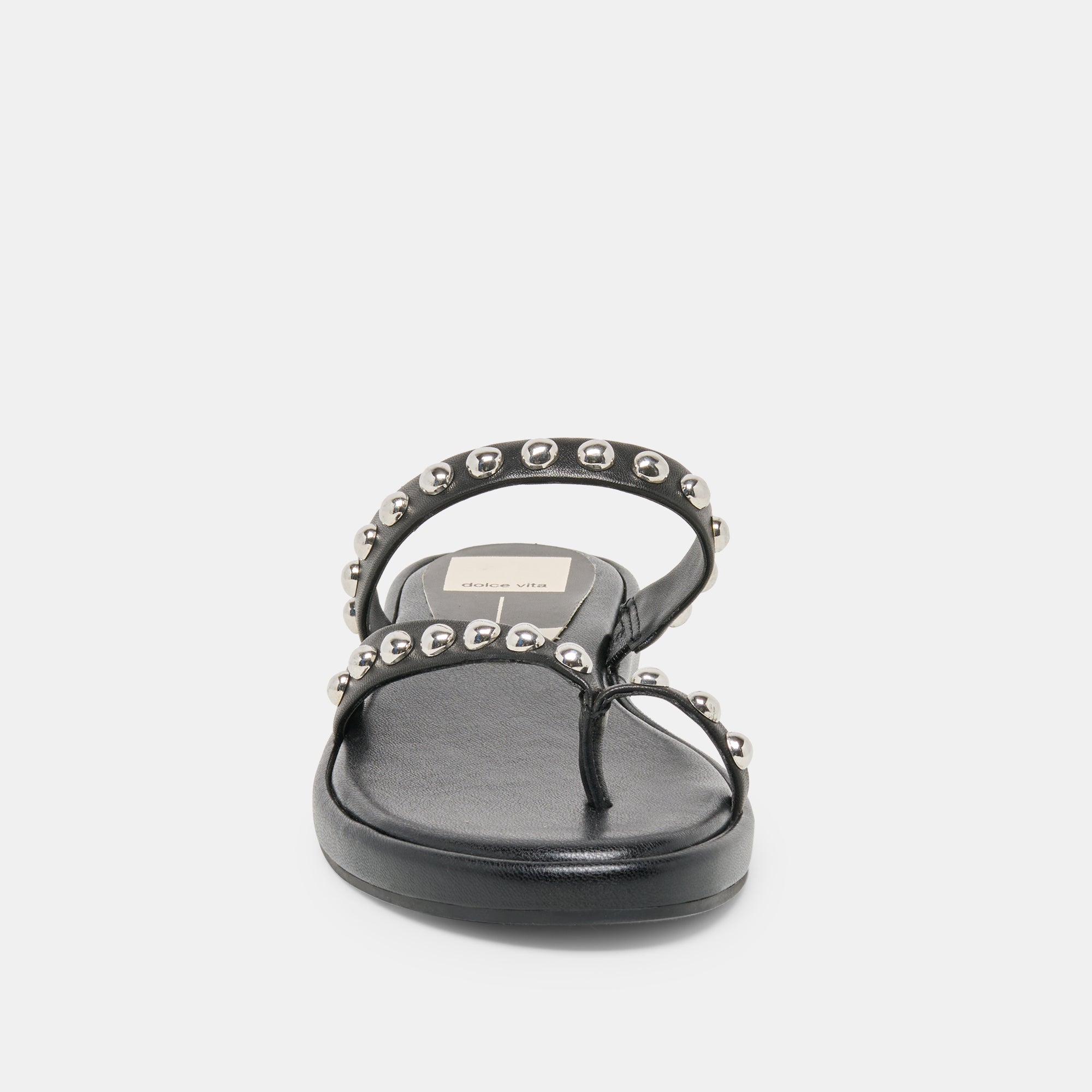 AMARY STUD SANDALS BLACK LEATHER - view 8