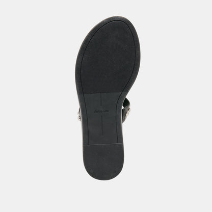 AMARY STUD SANDALS BLACK LEATHER