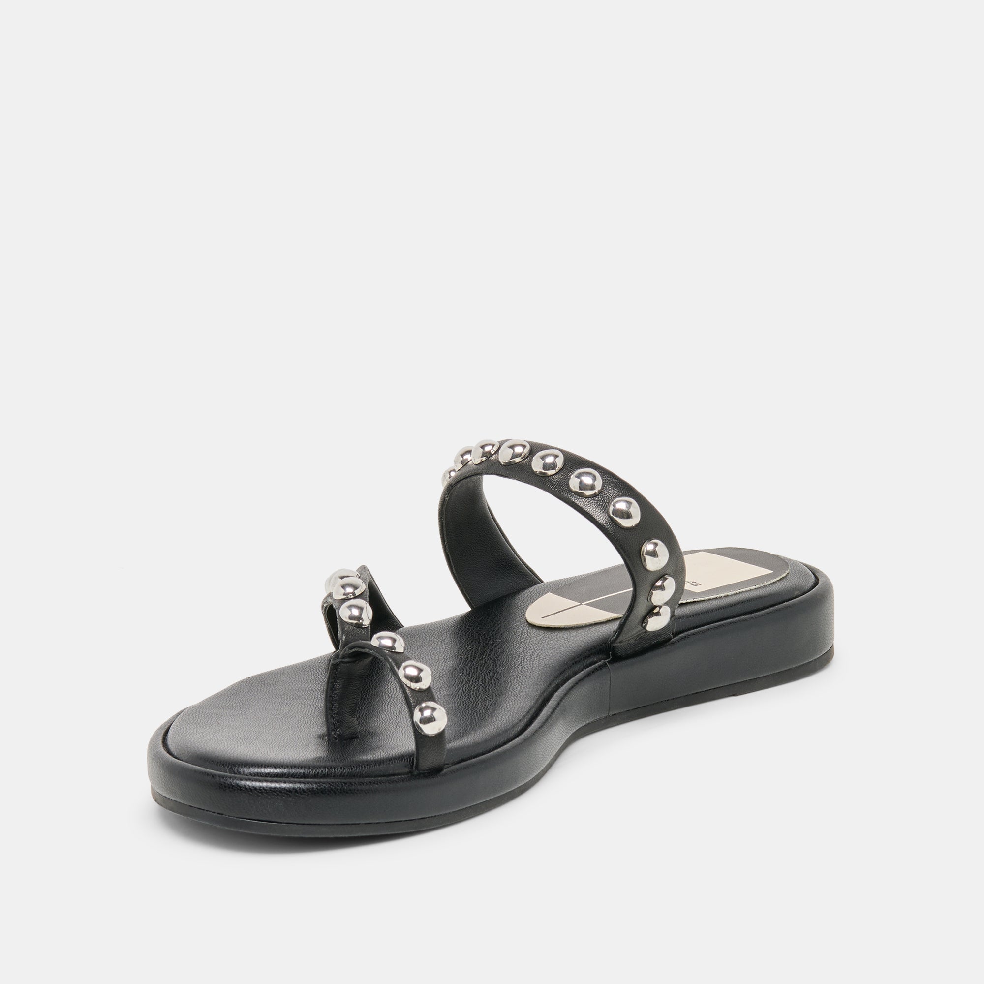 AMARY STUD SANDALS BLACK LEATHER - view 6