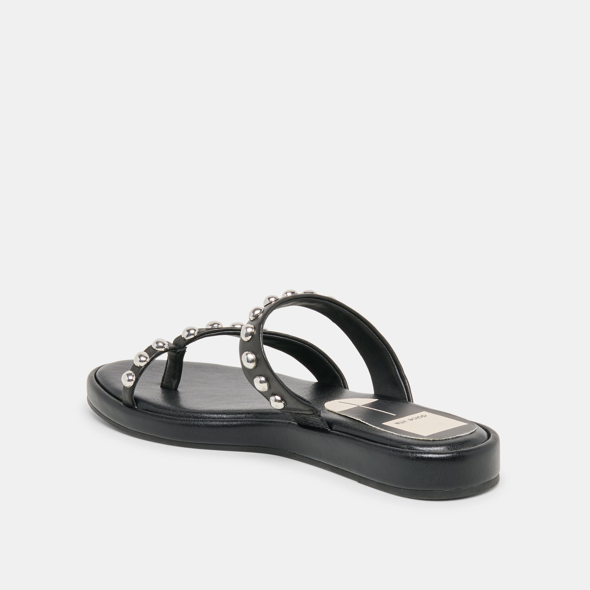 AMARY STUD SANDALS BLACK LEATHER - view 7