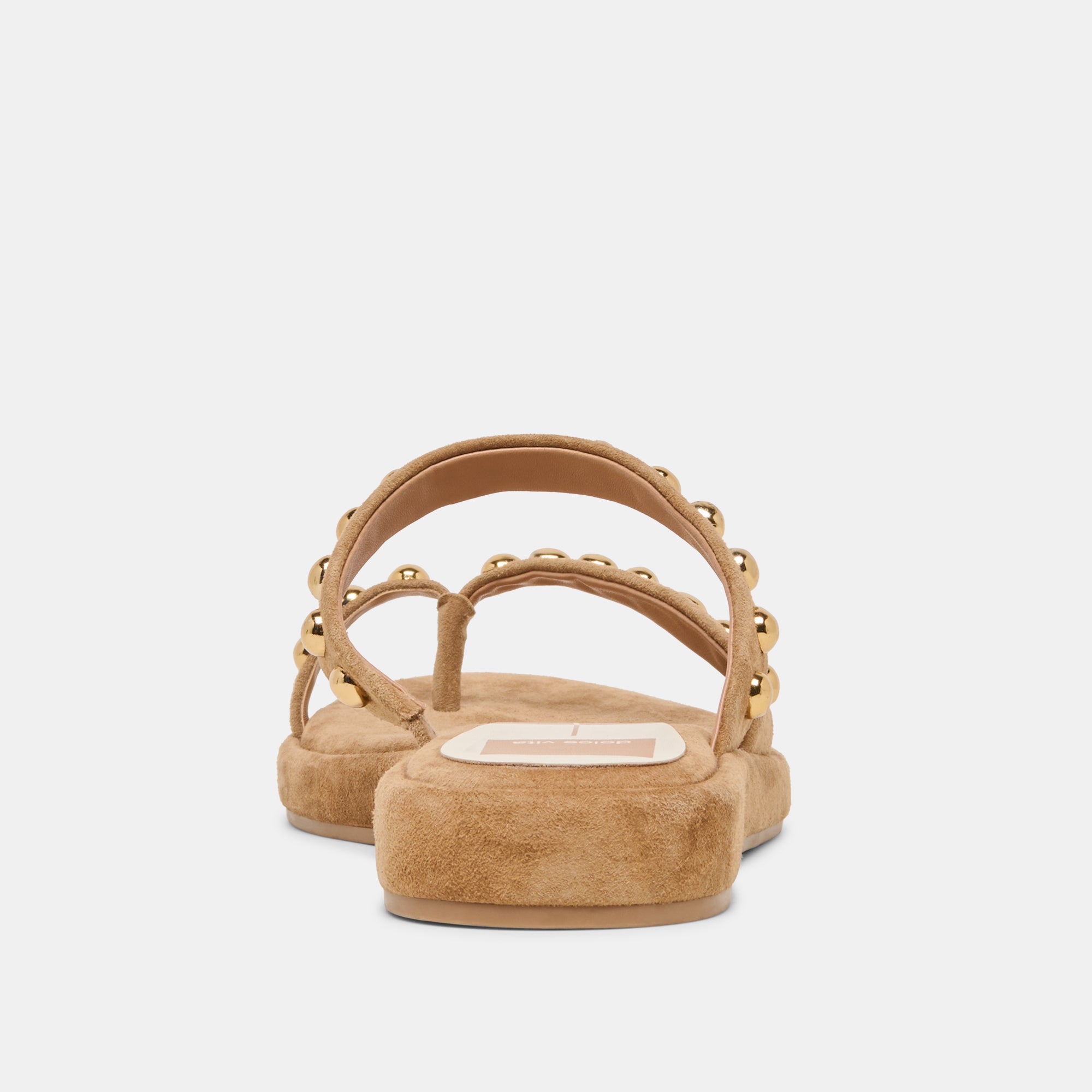 AMARY STUD SANDALS LT BROWN SUEDE - view 7
