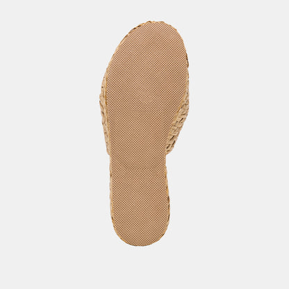 BARRIO WEDGES NATURAL RAFFIA