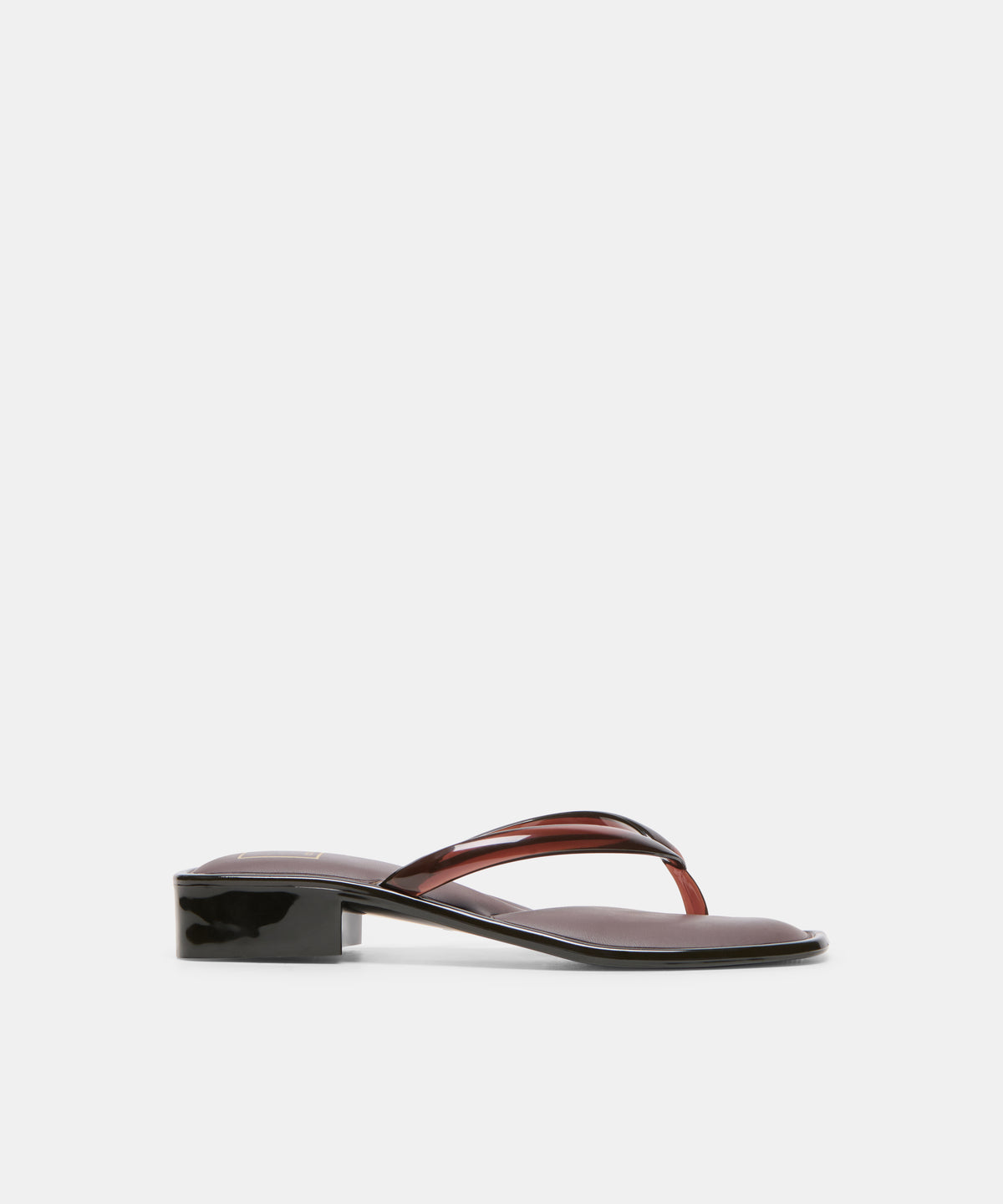 BARTY Chocolate Jelly Thong Block-Heel Sandals | Dolce Vita