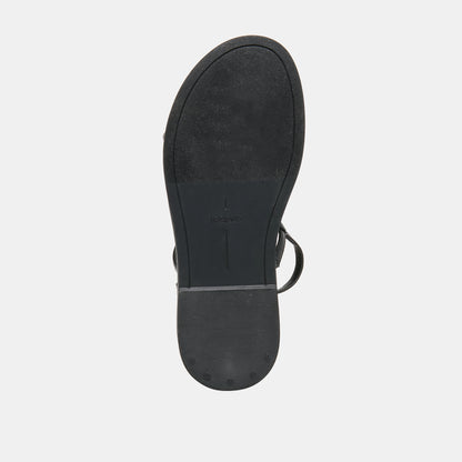 DOM SANDALS BLACK LEATHER