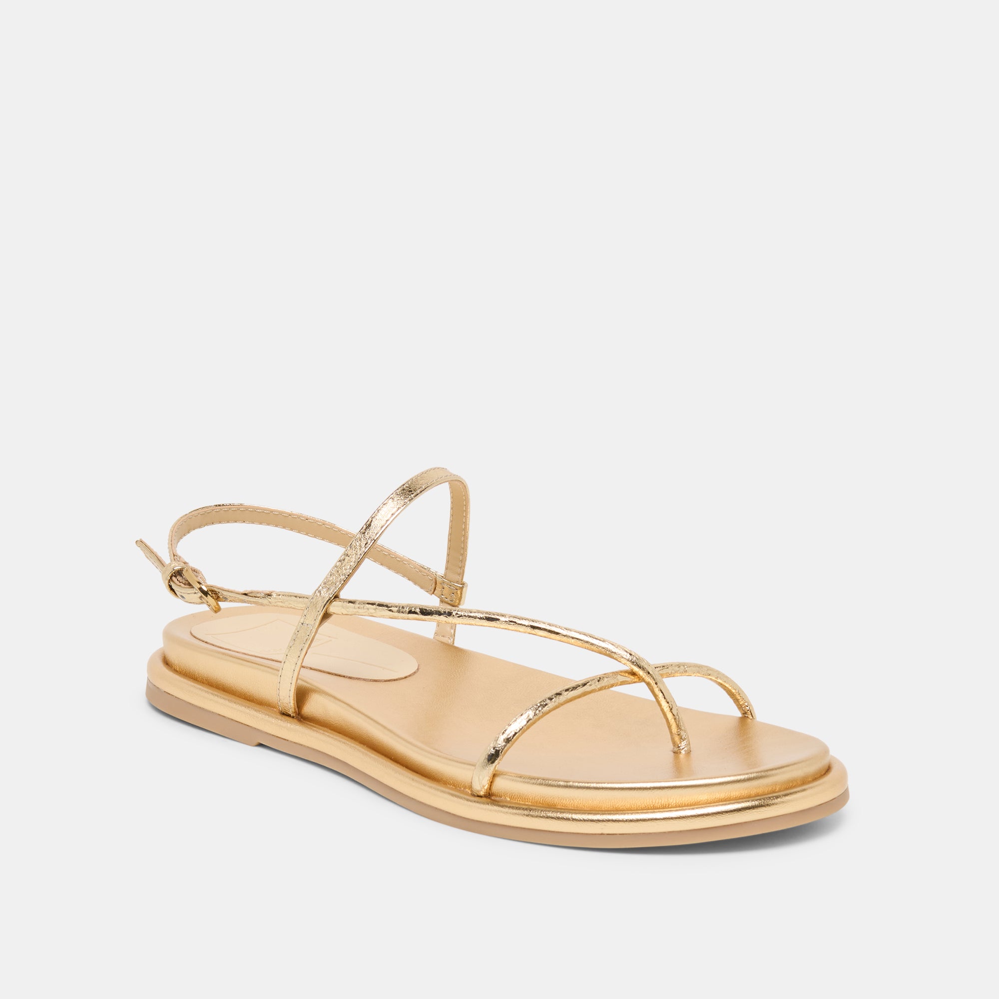 DOM SANDALS GOLD DISTRESSED LEATHER - view 3