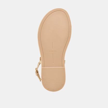 DOM SANDALS GOLD DISTRESSED LEATHER