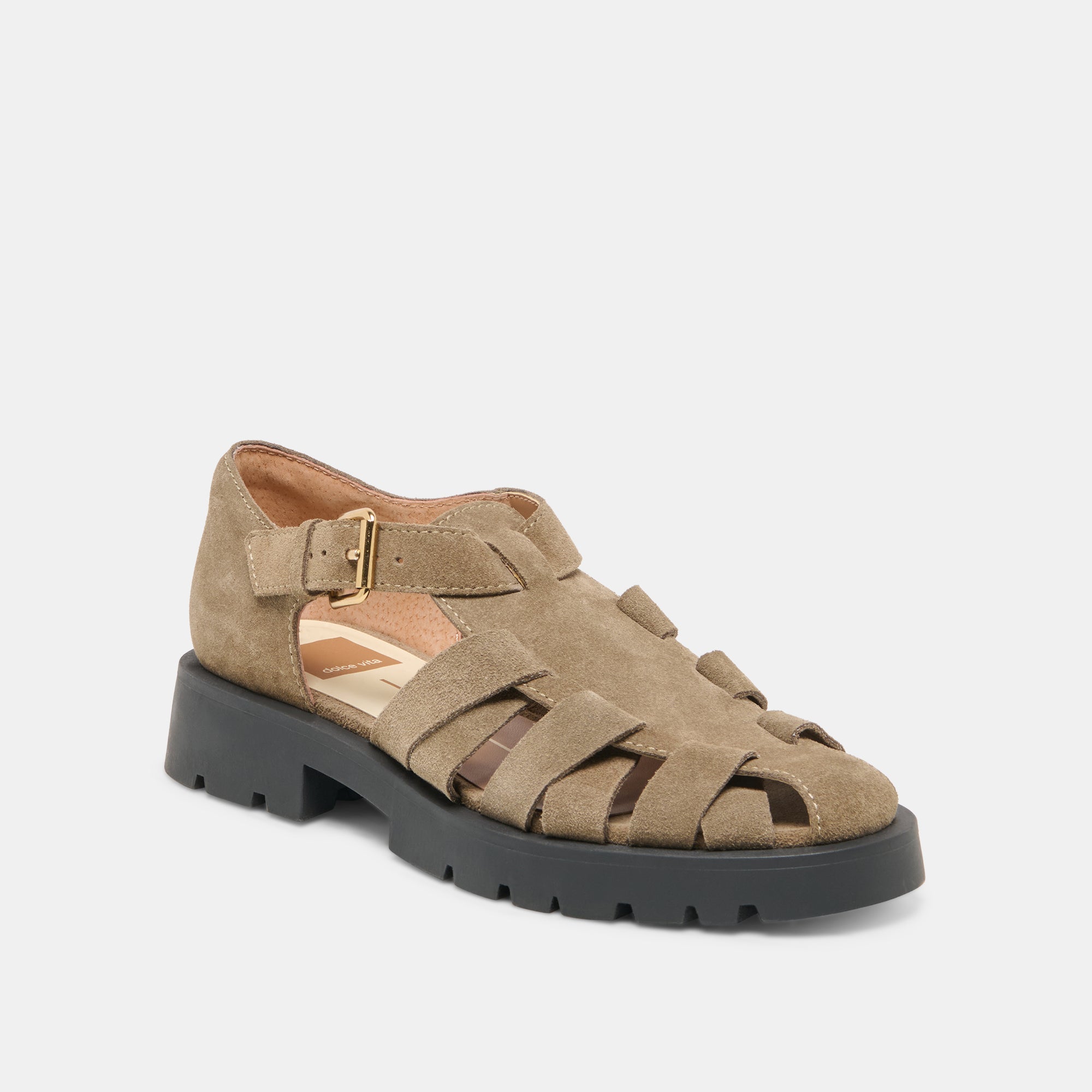 ELSAH FLATS OLIVE SUEDE - view 2