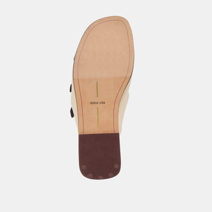 FIN SANDALS BONE LEATHER
