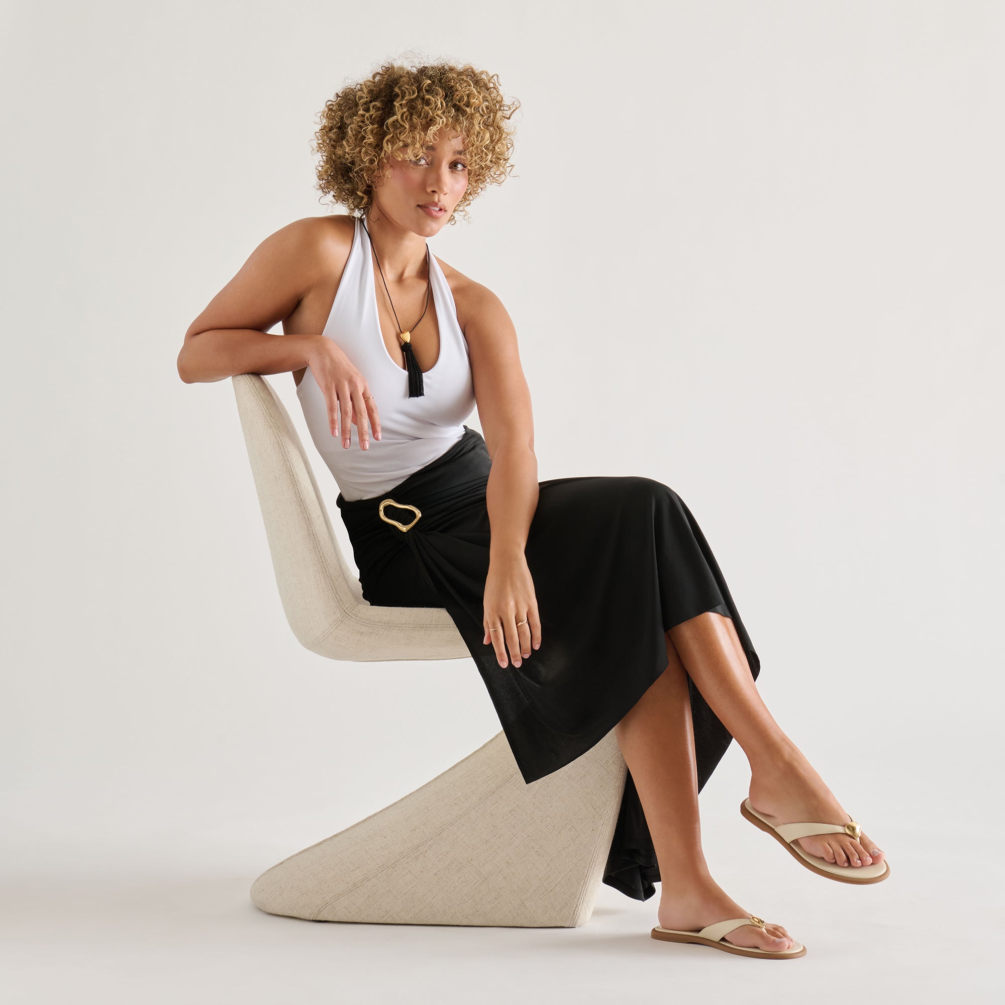 JAINA SANDALS BONE LEATHER - view 4