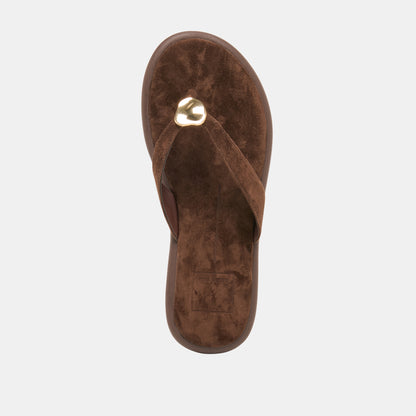 JAINA SANDALS DK BROWN SUEDE