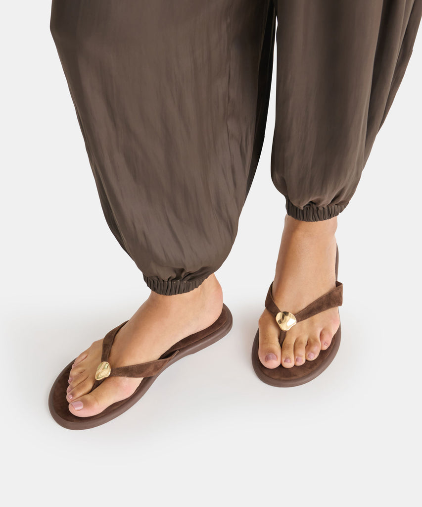 JAINA SANDALS DK BROWN SUEDE