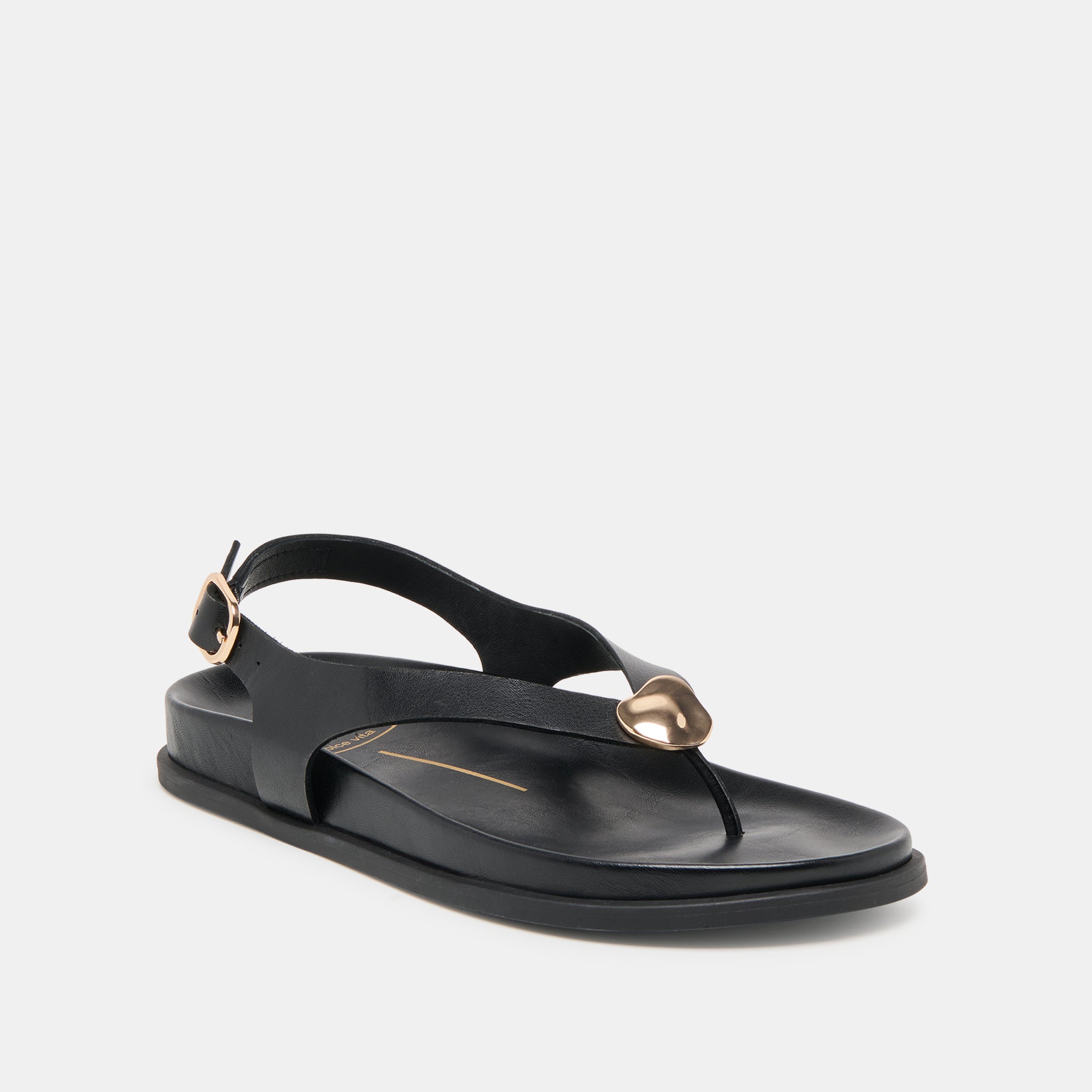 JONY SANDALS BLACK LEATHER - view 3