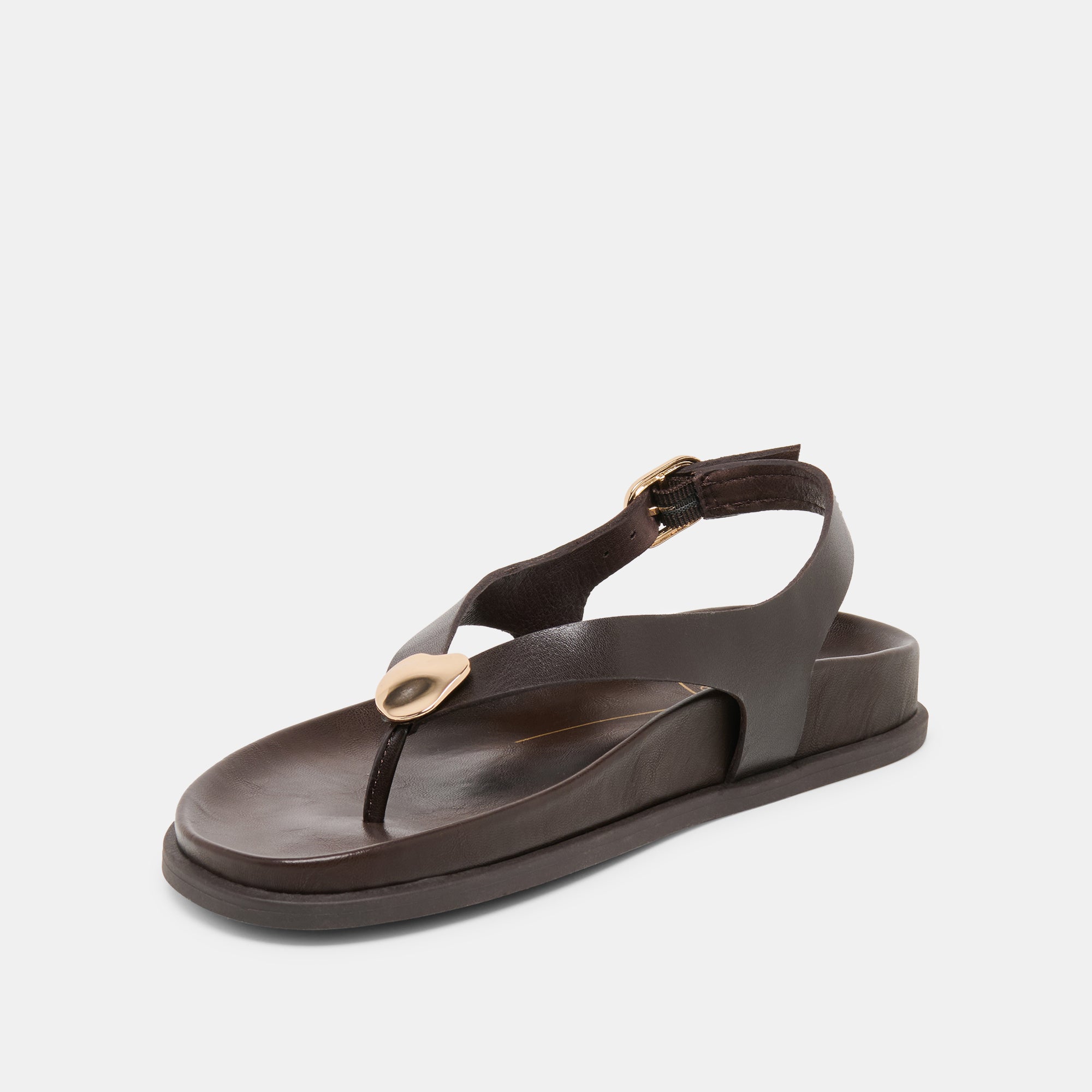 JONY SANDALS DK BROWN LEATHER - view 5