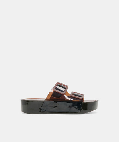 JULIO X SANDALS CHOCOLATE VINYL
