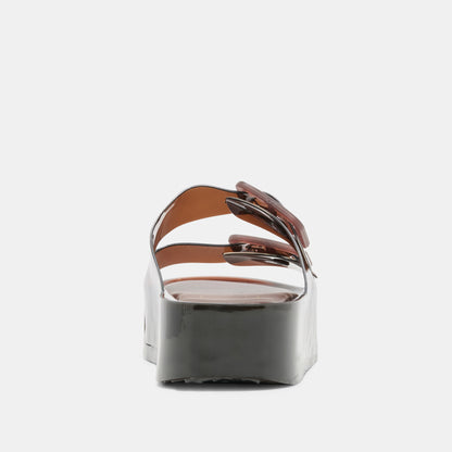 JULIO X SANDALS CHOCOLATE VINYL